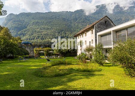 Hotel Casa Martinelli im Circolo della Maggia, Schweiz Stockfoto