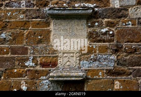 William Brudenell-Denkmal an der St. Denys Church, Stonton Wyville, Leicestershire, England, Großbritannien Stockfoto