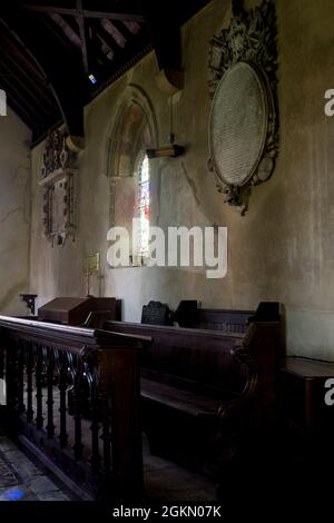 Innenansicht, St. Denys Church, Stonton Wyville, Leicestershire, England, VEREINIGTES KÖNIGREICH Stockfoto