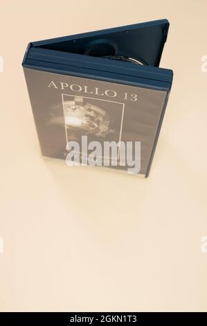 Apollo 13 abgetriebene Mondmission dokumentarische DVD-Medien mit Kopierraum Stockfoto