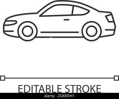 Lineares Coupe Car-Symbol Stock Vektor