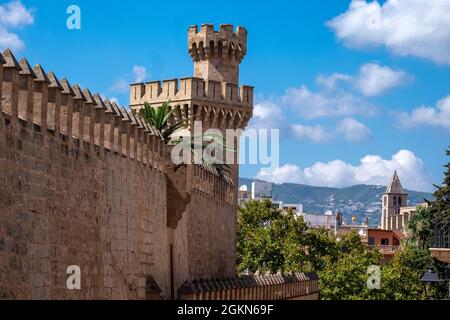 Alte Befestigungsanlagen in Palma de Mallorca, Balearen, Spanien Stockfoto