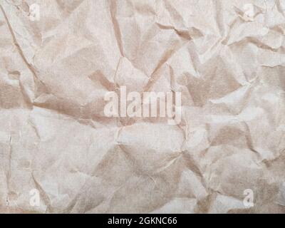 Zerknittert faltiges Papier für Nahaufnahme des Hintergrunds Stockfoto