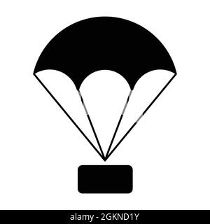 Parachute-Symbolvektor für Grafikdesign, Logo, Website, Social Media, mobile App, UI-Abbildung Stock Vektor