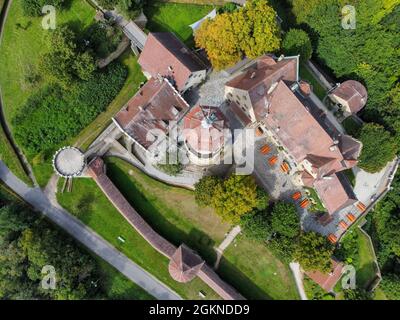 Luftaufnahme der Altenburg in BambergBayern Stockfoto