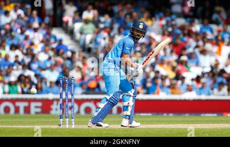 Virat Kohli von Indien batting während der ICC Champions Trophy 2017 Übereinstimmung zwischen Indien und Südafrika am Oval in London. 11 Jun 2017 Stockfoto