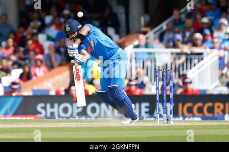Virat Kohli von Indien batting während der ICC Champions Trophy 2017 Übereinstimmung zwischen Indien und Südafrika am Oval in London. 11 Jun 2017 Stockfoto