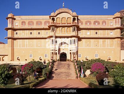 Die Samode Palast, Samode, Rajasthan, Indien. Stockfoto