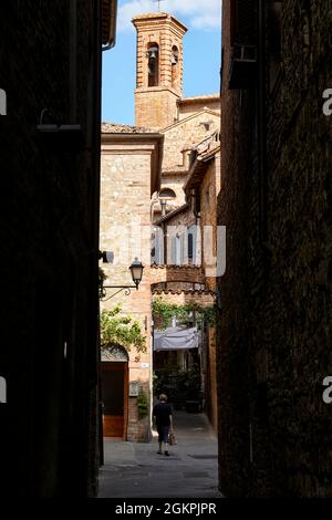 Città della Pieve Umbria Italien. Die Gassen in der Altstadt Stockfoto