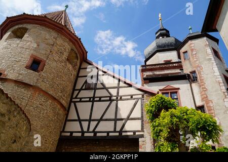 Eine schöne Aussicht auf die Festung Marienberg in der Stadt Würzburg in Deutschland Stockfoto