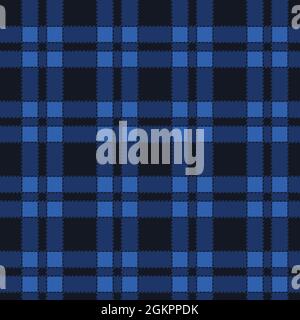 Nahtloses Muster aus blauem Tartan. Vektorgrafik. Stock Vektor