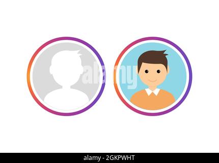 Social Avatar Insta Story Vector User Logo. Gradient Story Social Avatar Vorlage live Stock Vektor