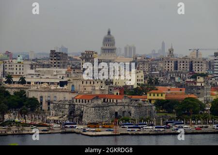 Skyline von Havanna mit dem National Capitol Building, Havanna, Kuba, Westindien, Mittelamerika Stockfoto