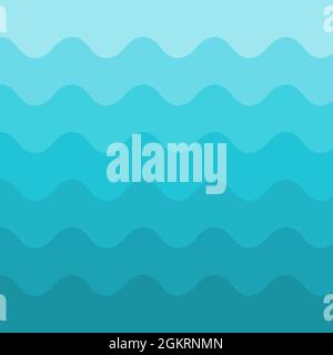 Abstrakter Meereswellen-Vektor. Blaues Meerwassermuster. Stock Vektor