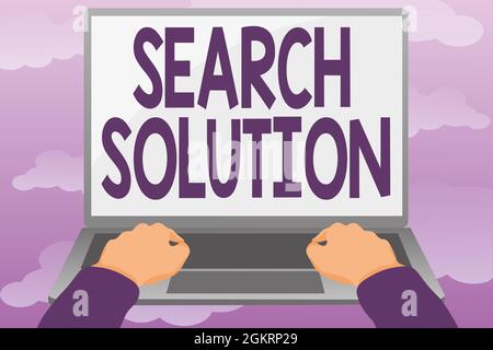 Inspiration zeigt Zeichen Lösung suchen. Konzept, das eine Aktion oder einen Prozess zur Lösung eines Problems bedeutet, Online-Artikel bearbeiten und formatieren Stockfoto