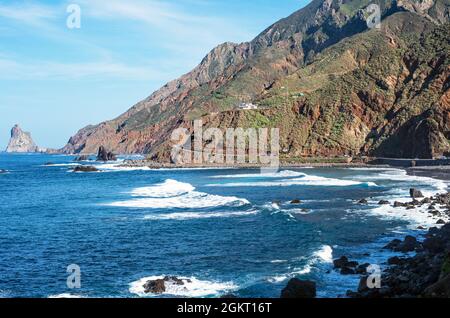 Schöner Strand Playa de Benijo, Anaga, Norden Teneriffa, Spanien Stockfoto