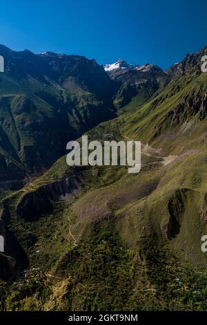 Steile Wände des Colca Canyon, Peru Stockfoto