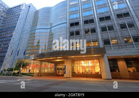 Die Dämmerungsansicht des Mayo Clinic Hospital.Rochester.Minnesota.USA Stockfoto