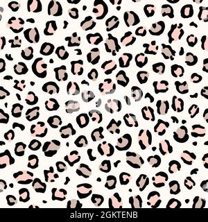 Leopard Nahtloses Druckmuster Tier Vektor Haut Textur, Leopard oder jaguar Muster Stock Vektor