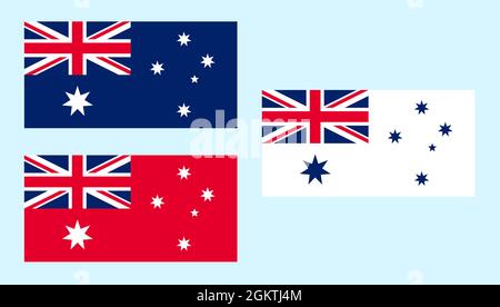 Flagge Australiens, australische Flagge Stock Vektor