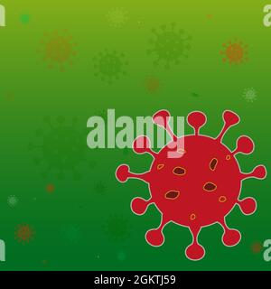 Covid-19, Pandemi, Coronavirus, Virusvektordarstellung Stock Vektor