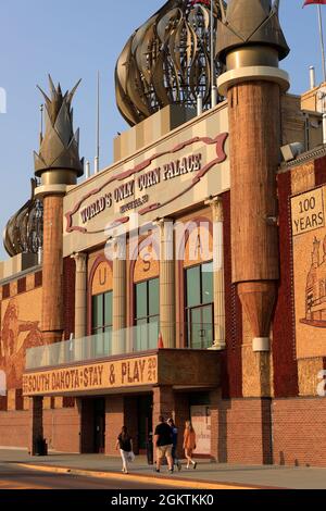 Außenansicht des Mitchell Corn Palace, des weltweit einzigen Corn Palace.Mitchell.South Dakota.USA Stockfoto