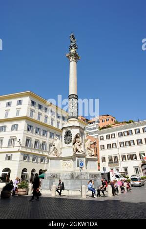 Colonna dell’Immacolata, Säule der Unbefleckten, Piazza Mignanelli, Rom, Italien Stockfoto