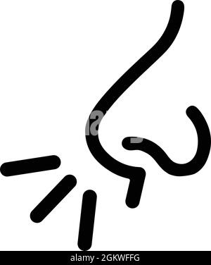 Symbol für Nase und Geruch - Vektor-EPS-Datei. Ideal für Printmedien, Web, Stock-Bilder, kommerzielle Nutzung oder jede Art von Design-Projekt. Stock Vektor