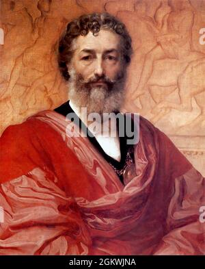 Selbstporträt von Sir Frederic Leighton (Lord Leighton: 1830-1896), Öl auf Leinwand, 1880 Stockfoto