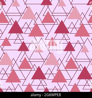 Muster mit rosa Dreiecken. Geometrisches Vektormuster. Stock Vektor