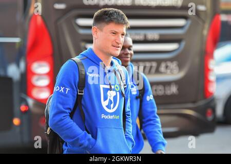 NOTTINGHAM, GROSSBRITANNIEN. 15. SEPTEMBER Joe Lolley aus Nottingham Forest kommt am Mittwoch, den 15. September 2021, vor dem Sky Bet Championship-Spiel zwischen Nottingham Forest und Middlesbrough am City Ground in Nottingham an. (Kredit: Jon Hobley | MI News) Kredit: MI Nachrichten & Sport /Alamy Live News Stockfoto