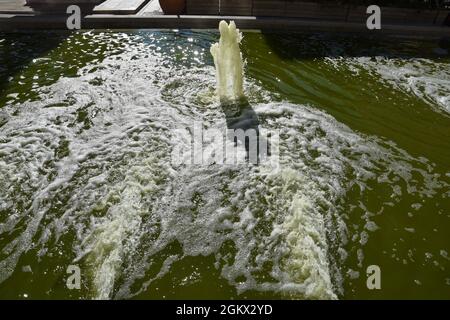 Marseille, Frankreich. September 2021. Nahaufnahme eines Beckens und seines Brunnens auf der ''Cours d'Estienne d'Orves'' in Marseille. (Bild: © Gerard Bottino/SOPA Images via ZUMA Press Wire) Stockfoto