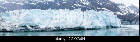 Panoramablick auf den Margerie Glacier Terminus im Glacier Bay National Park, Alaska Stockfoto