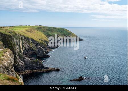 Die Meeresklippen von Old Head Kinsale in der Grafschaft Cork Irland Stockfoto