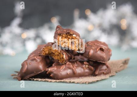 Nurnberg elisen Lebkuchen mit Mandeln, traditionelle deutsche weihnachtsbonbons Stockfoto