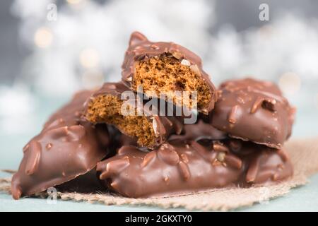 Nurnberg elisen Lebkuchen mit Mandeln, traditionelle deutsche weihnachtsbonbons Stockfoto