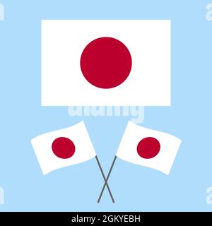 Flagge von Japan Vektorstock, Japanisch Stock Vektor