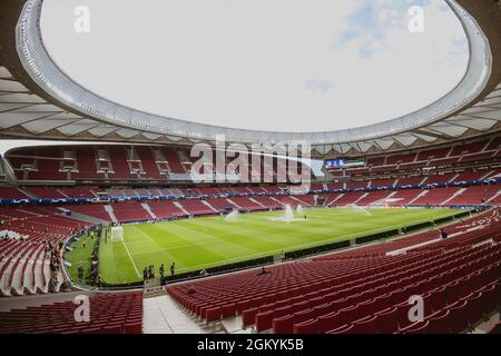 Estadio Wanda Metropolitano, Madrid, Spanien. September 2021. UEFA Champions League, Atletico de Madrid gegen FC Porto; Wanda Metropolitano vor dem Spiel Credit: Action Plus Sports/Alamy Live News Stockfoto