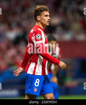 Estadio Wanda Metropolitano, Madrid, Spanien. September 2021. UEFA Champions League, Atletico de Madrid gegen FC Porto; Antoine Griezmann kehrt bei Metropolitano zurück Credit: Action Plus Sports/Alamy Live News Stockfoto