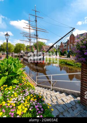 Papenburg, kleines Venedig des Nordens - Papenburg, Klein-Venedig des Nordens Stockfoto