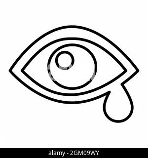 Icon Vector of Eye Exam 4 - Linienstil - einfache Illustration, editierbare Kontur, Design Template Vector, gut für Drucke, Poster, Werbung, annou Stock Vektor