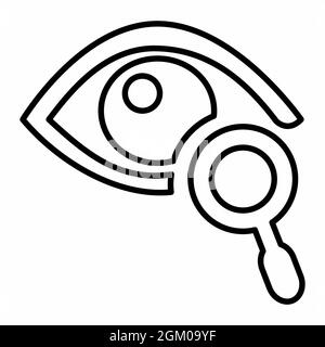 Icon Vector of Eye Exam 5 - Linienstil - einfache Illustration, editierbare Kontur, Design Template Vector, gut für Drucke, Poster, Werbung, annou Stock Vektor
