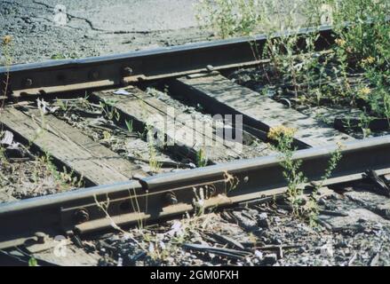 Verlassenen Eisenbahn Stockfoto