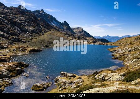 FRANKREICH SAVOIE (73) ARECHES, SEEN DES TEMPETE, BEAUFORTAIN-MASSIV Stockfoto