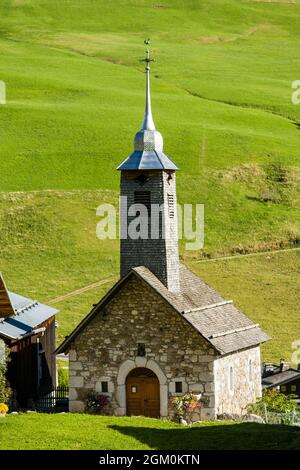 FRANKREICH HAUTE-SAVOIE (74) LE GRAND-BORNAND, KAPELLE DES DORFES CHINAILLON, ARAVIS-MASSIV Stockfoto