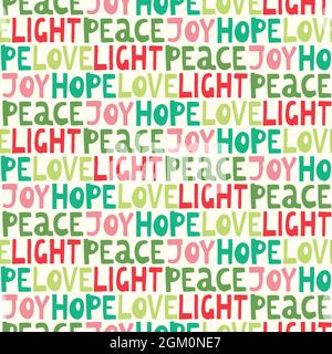 Winterferien Weihnachten Handgezeichnete Letteing Vektor Nahtloses Muster Stock Vektor