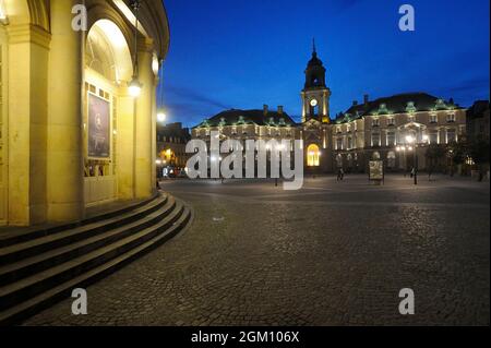 FRANKREICH.BRETAGNE.ILE ET VILAINE (35) RENNES.DIE OPER UND DAS RATHAUS.(BILD NICHT FÜR KALENDER ODER POSTKARTE VERFÜGBAR) Stockfoto