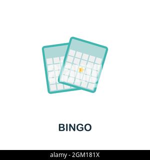 Bingo-Symbol. Flaches Zeichen-Element aus der Tischspiele-Kollektion. Creative Bingo-Symbol für Webdesign, Vorlagen, Infografiken und mehr Stock Vektor