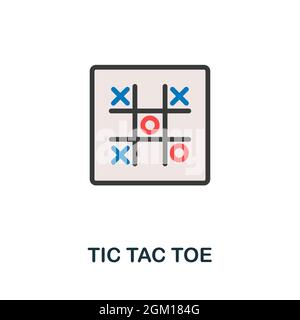 TIC Tac Toe-Symbol. Flaches Zeichen-Element aus der Tischspiele-Kollektion. Creative Tic Tac Toe Icon für Webdesign, Vorlagen, Infografiken und mehr Stock Vektor
