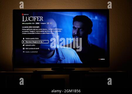 Lucifer - Netflix tv-Serie Stockfoto